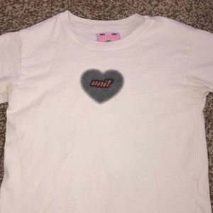 White heart UNIF T-shirt
